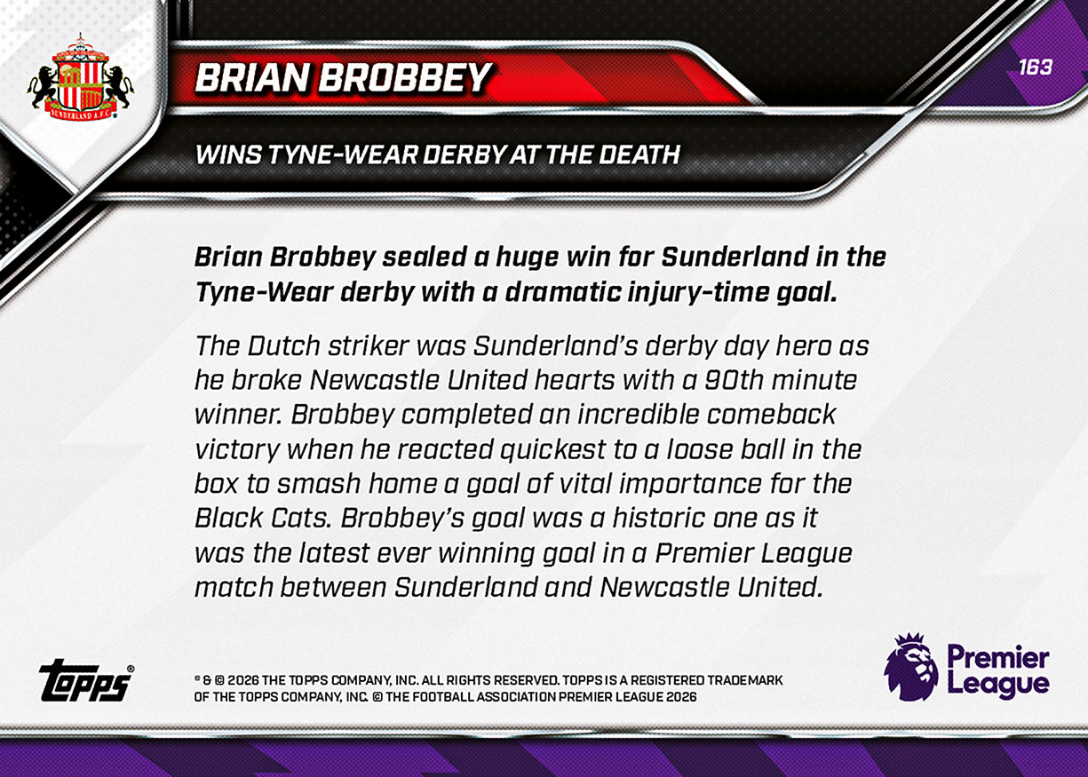 Brian Brobbey - 2025-26 Premier League Topps NOW - Card 163 - PR: 1098 - Image 7