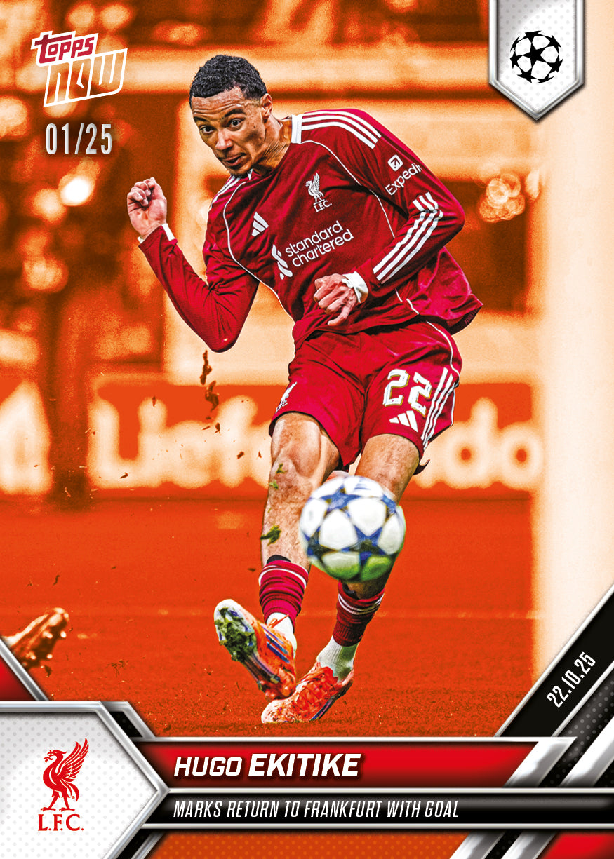 Hugo Ekitike - 2025-26 UCL Topps NOW - Card 41 - PR: 792 - Image 5