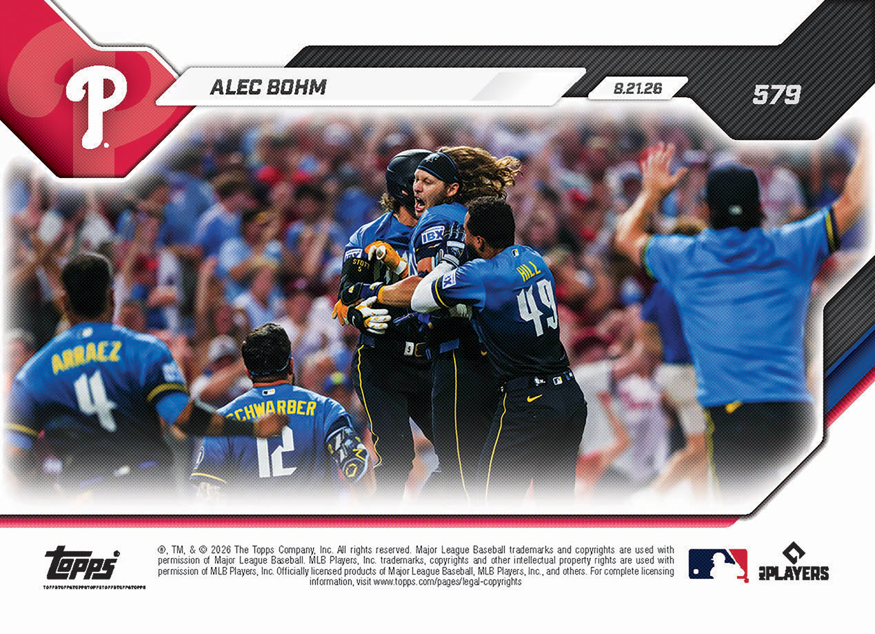 Alec Bohm - 2026 MLB Topps NOW - Card 579 - PR: 876 - Image 2