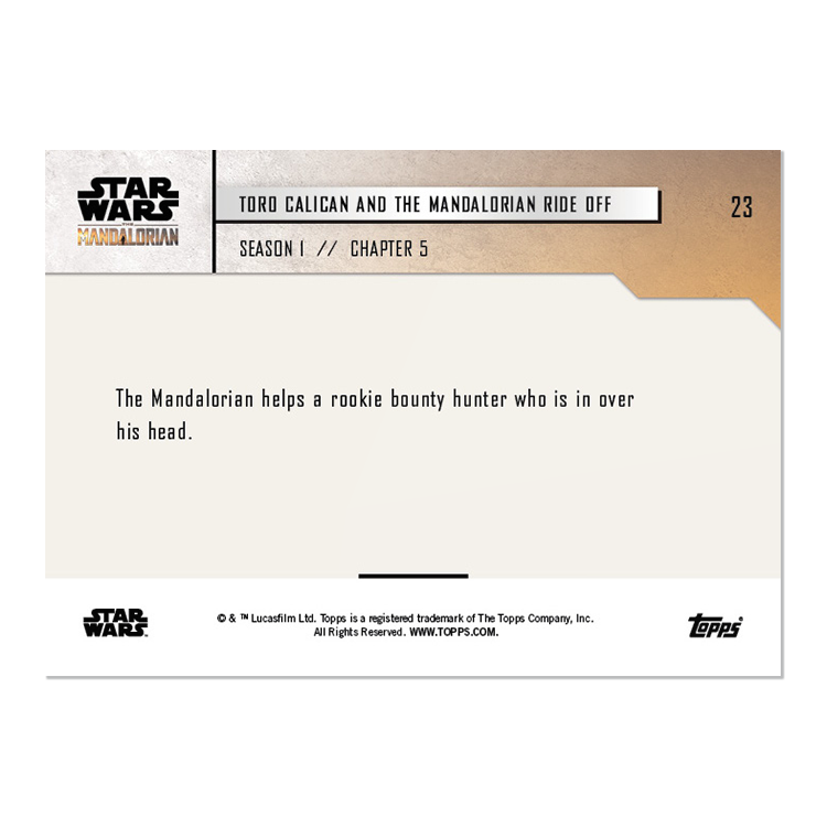 Star Wars: The Mandalorian TOPPS NOW 5-Card Pack - S1 : Chapter 5 - Print Run: 1179 - Image 7