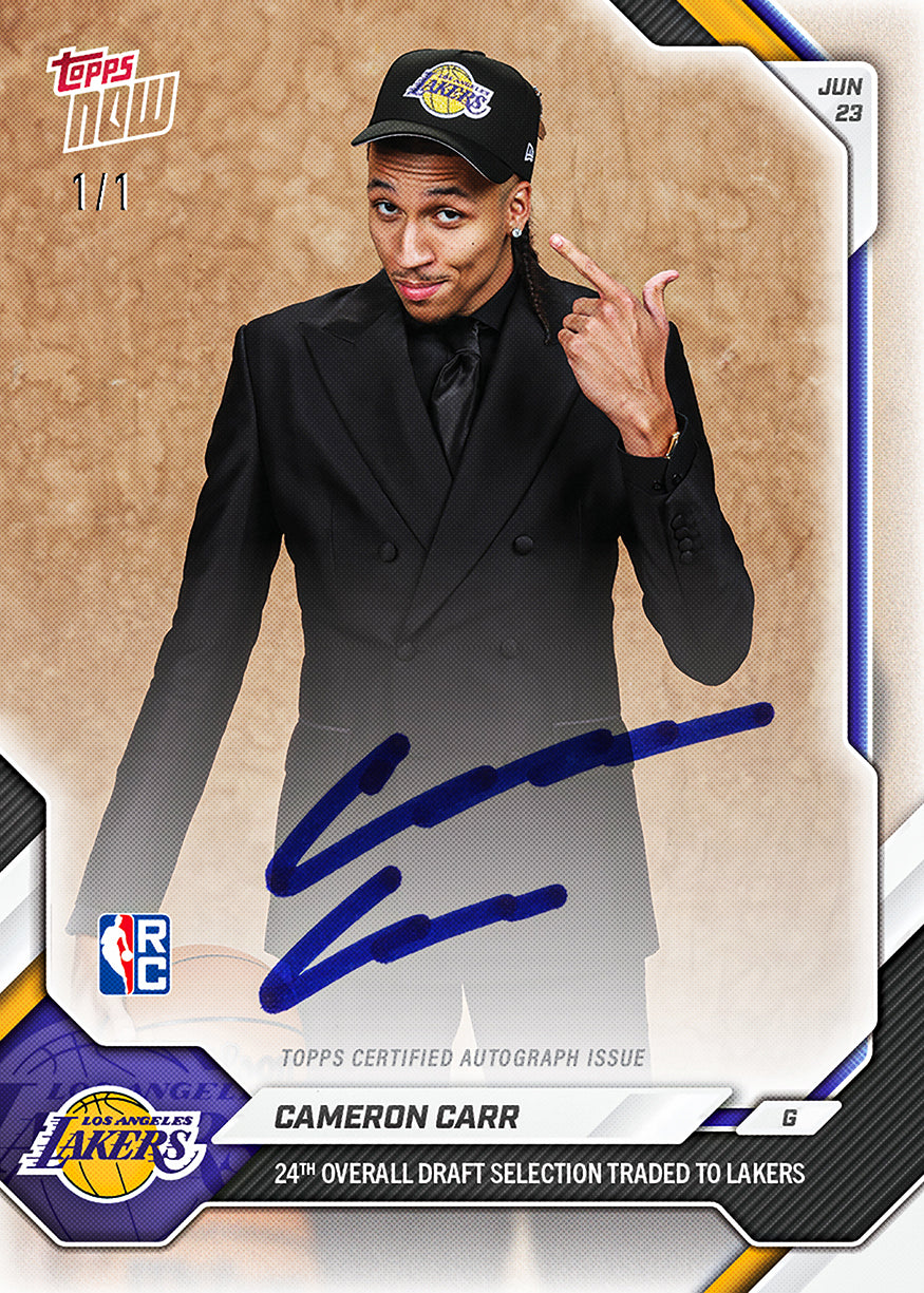 Cameron Carr - 2026-27 NBA Topps NOW - Card CCA2 - PR: 1413 - Image 2