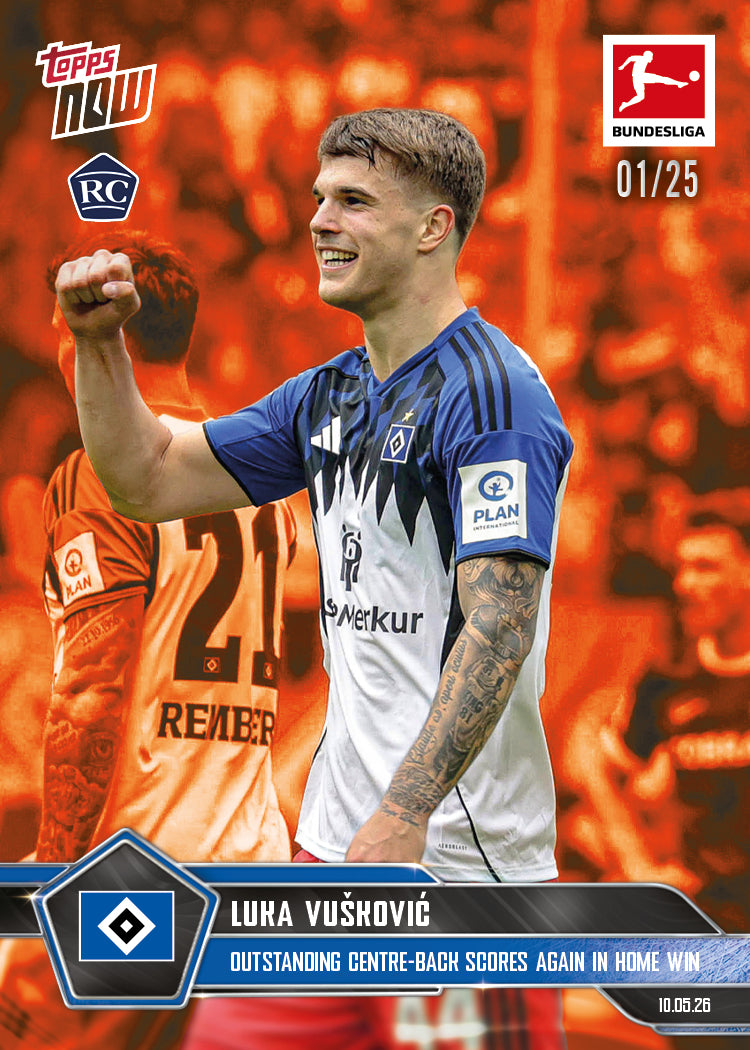 Luka Vušković - 2025-26 Bundesliga Topps NOW - Card 191 - PR: 2387 - Image 5