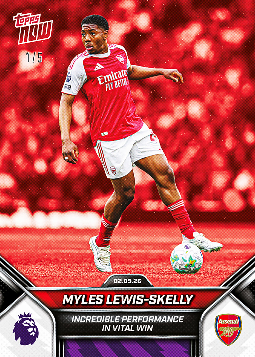 Myles Lewis-Skelly - 2025-26 Premier League Topps NOW - Card 185 - PR: 863 - Image 3