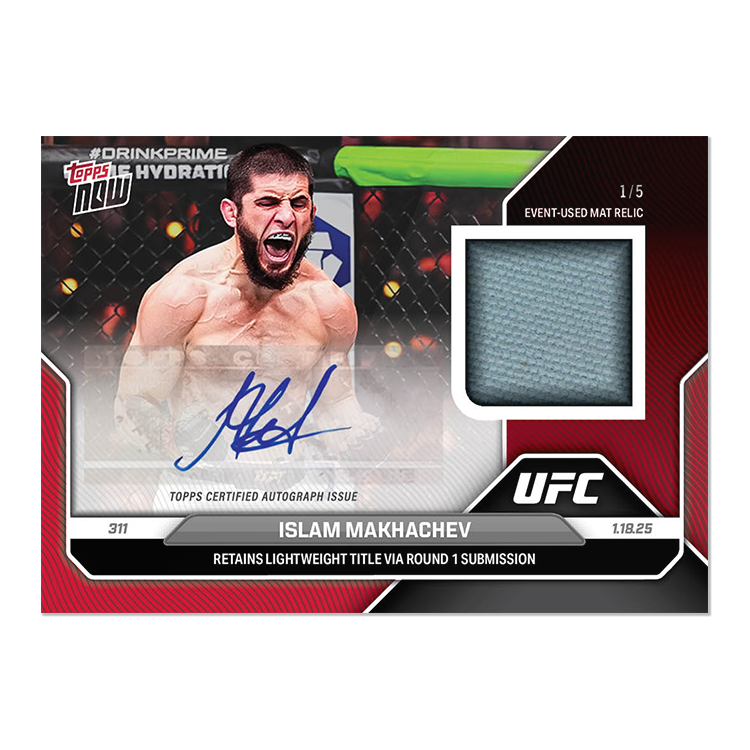 Auto-Relic # to 50 or Lower - Islam Makhachev - 2025 UFC Topps NOW - Card 1 - Image 2