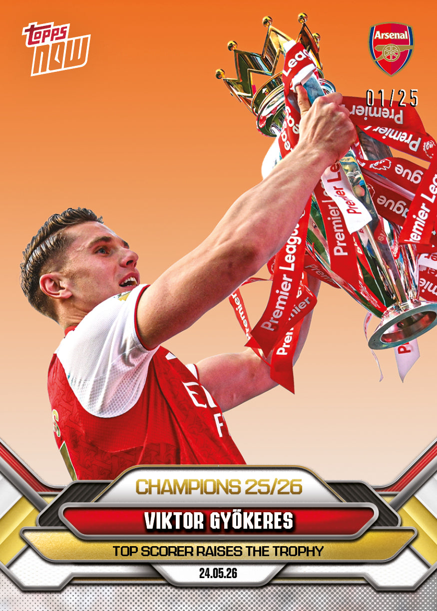 Viktor Gyökeres - 2025-26 Arsenal FC Topps NOW - Card 7 - PR: 4291 - Image 5