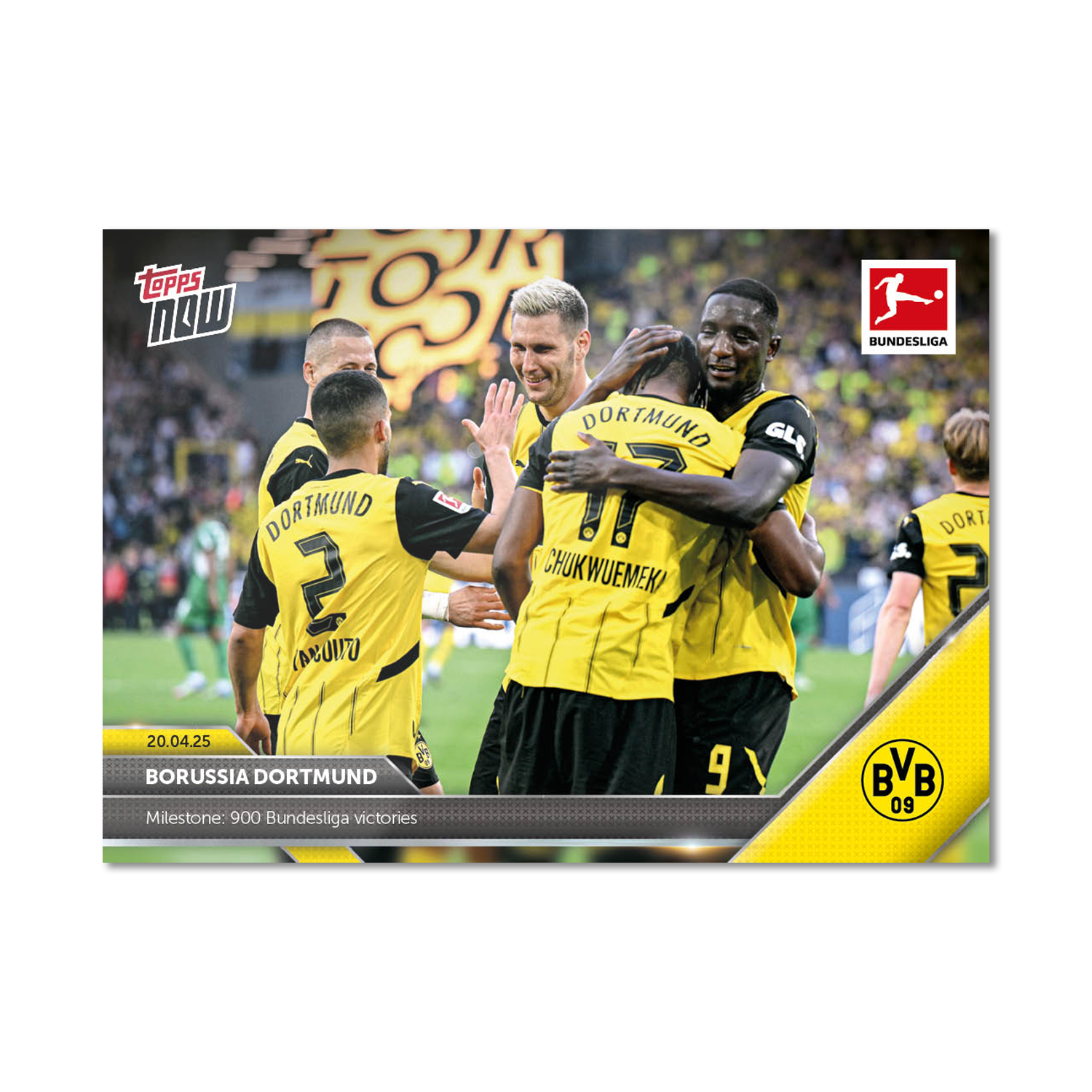 Borussia Dortmund - 2024-25 Bundesliga Topps NOW Card 170 - PR: 1168