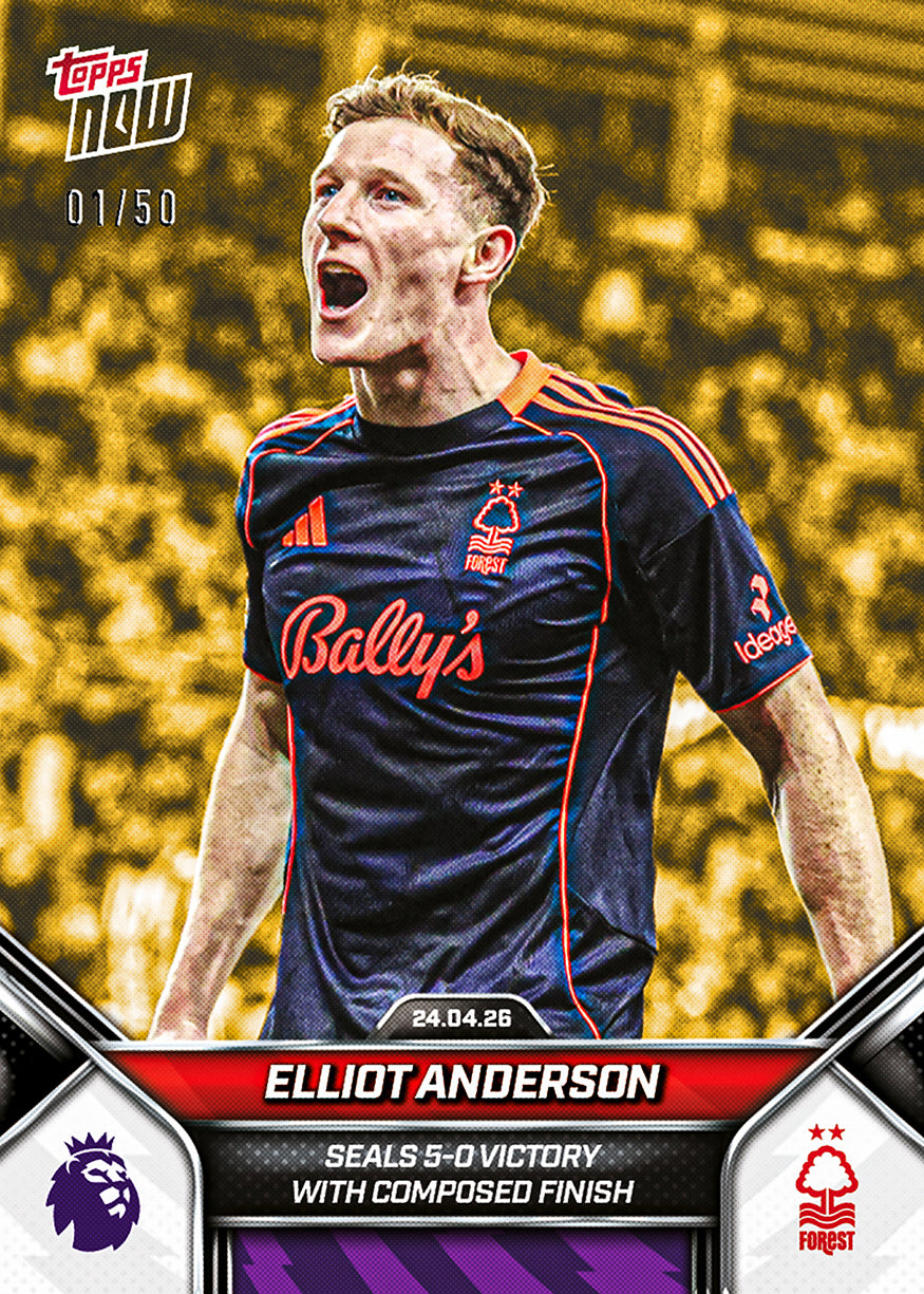 Elliot Anderson - 2025-26 Premier League Topps NOW - Card 180 - PR: 297 - Image 6