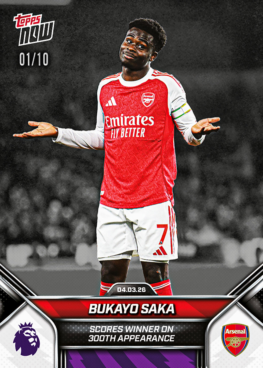 Bukayo Saka - 2025-26 Premier League Topps NOW - Card 151 - PR: 1623 - Image 4