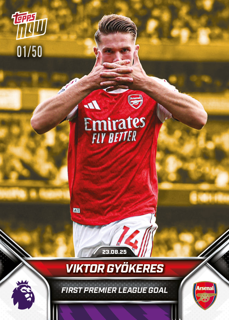 Viktor Gyökeres - 2025-26 Premier League Topps NOW - Card 8 - PR: 2331 - Image 6