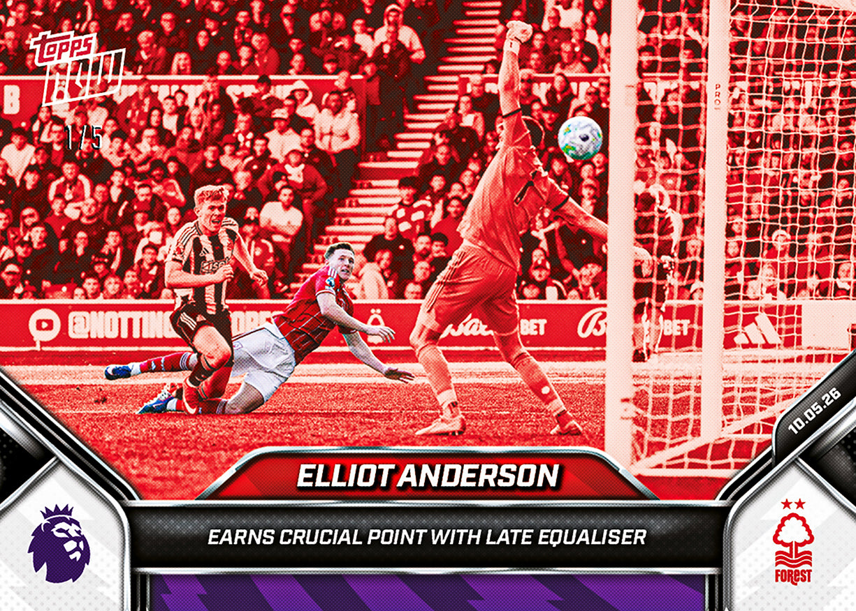 Elliot Anderson - 2025-26 Premier League Topps NOW - Card 192 - PR: 255 - Image 3