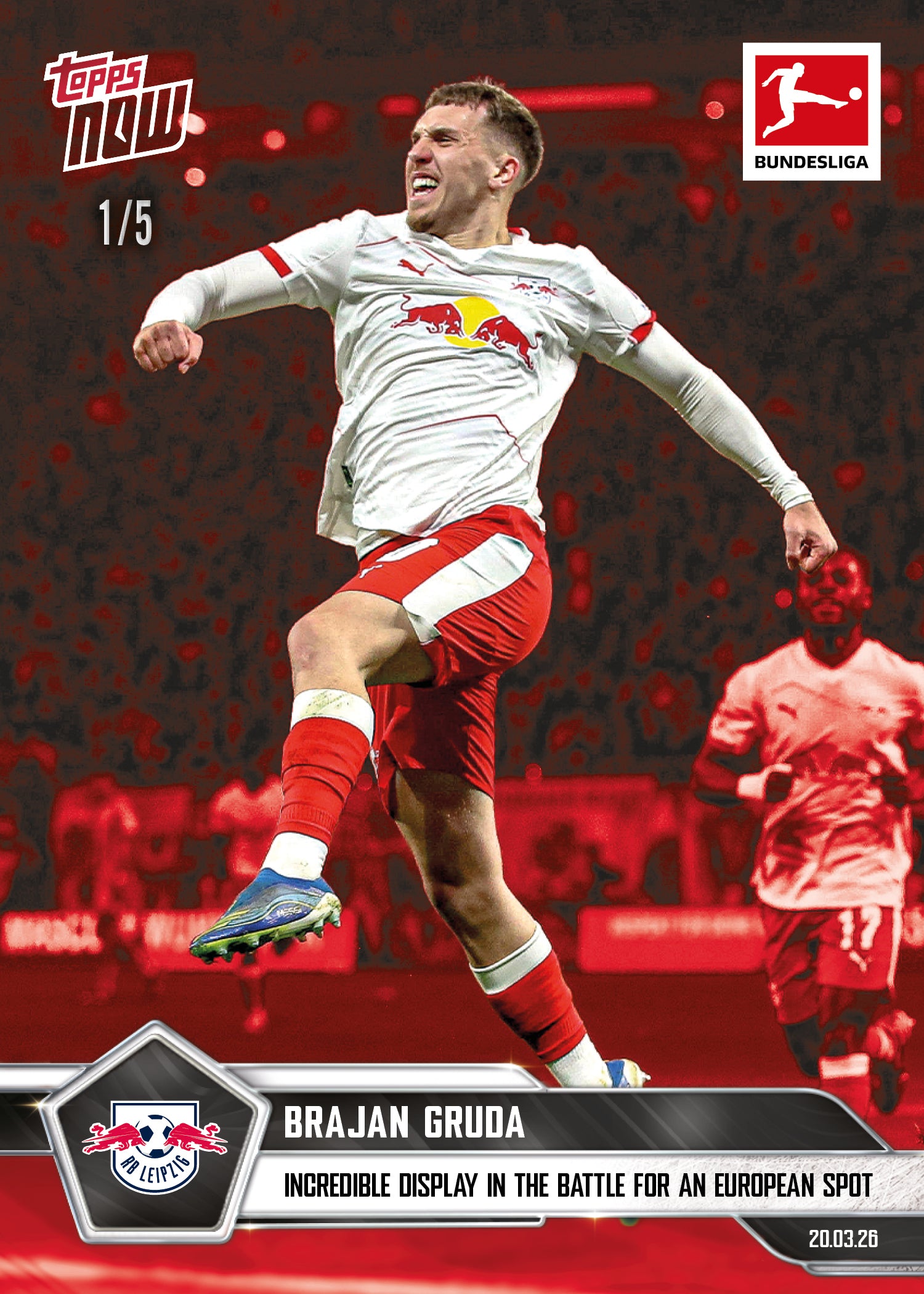Brajan Gruda - 2025-26 Bundesliga Topps NOW - Card 152 - PR: 110 - Image 3