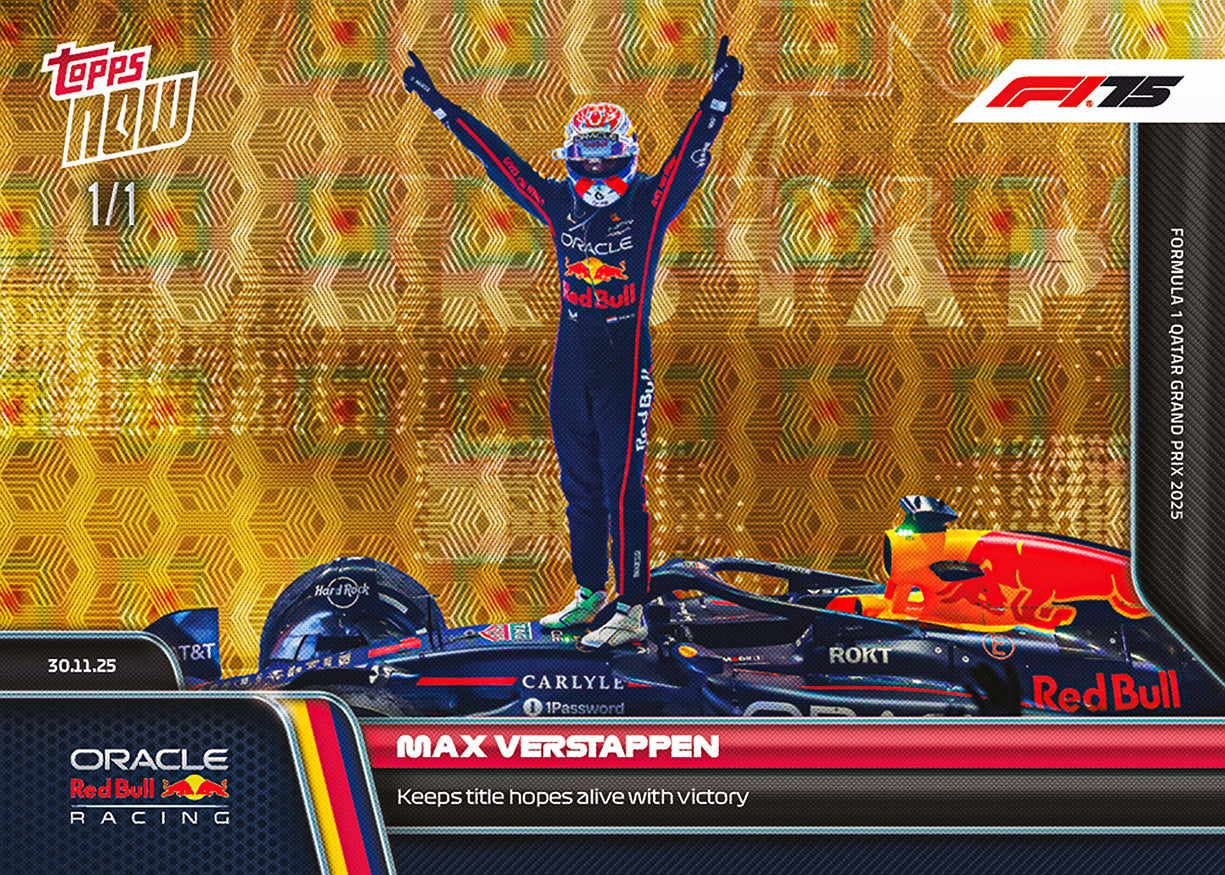 Max Verstappen - 2025 Formula 1 Topps NOW - Card 83 - PR: 5568 - Image 2