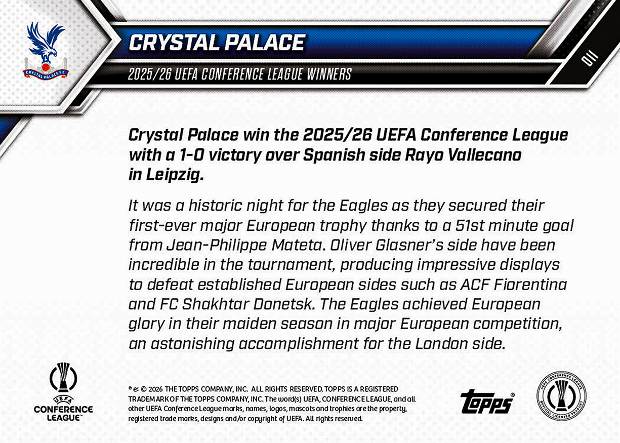 Crystal Palace - 2025-26 UECL Topps NOW - Card 11 - PR: 822 - Image 9