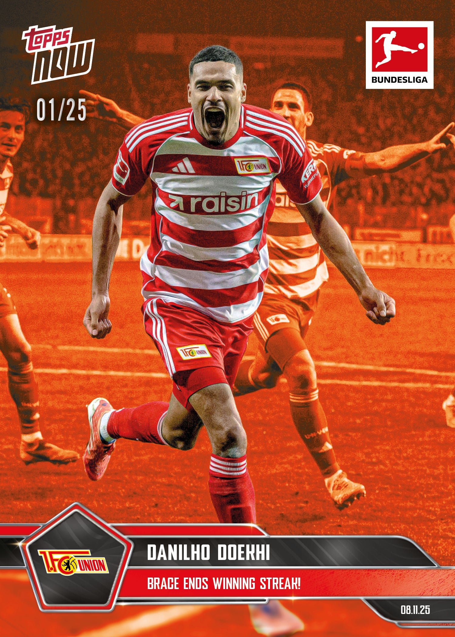 Danilho Doekhi - 2025-26 Bundesliga Topps NOW - Card 58 - PR: 166 - Image 5