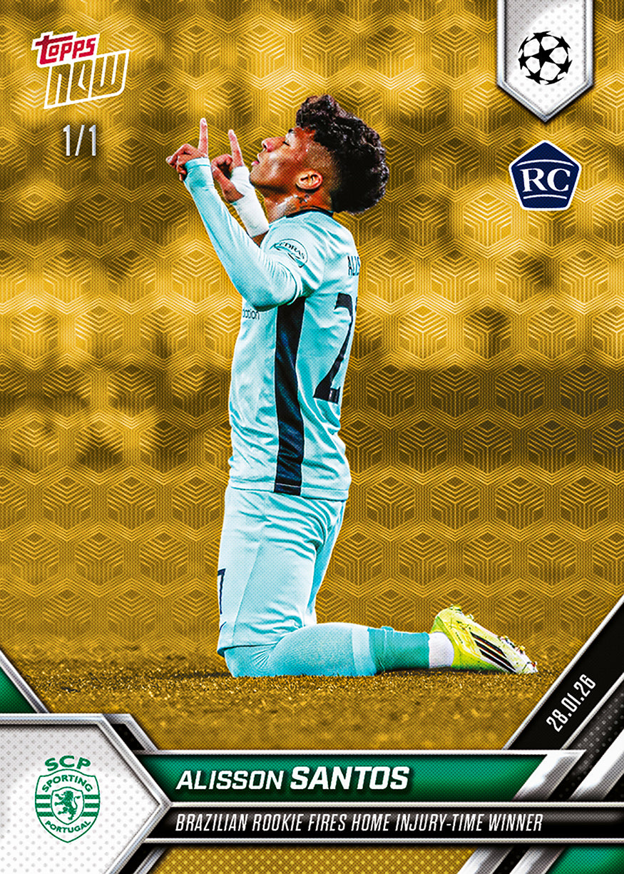Alisson Santos - 2025-26 UCL Topps NOW - Card 84 - PR: 477 - Image 2