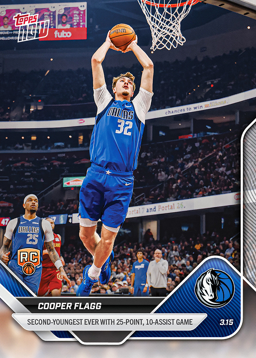 Cooper Flagg - 2025-26 NBA Topps NOW - Card 207 - PR: 12,461