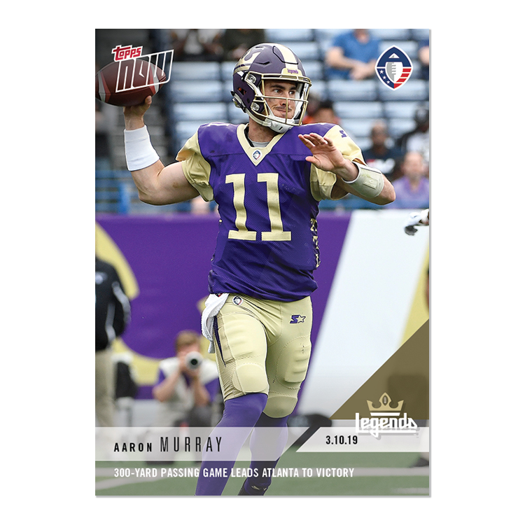 Aaron Murray - AAF TOPPS NOW Card 28 - Print Run: 229