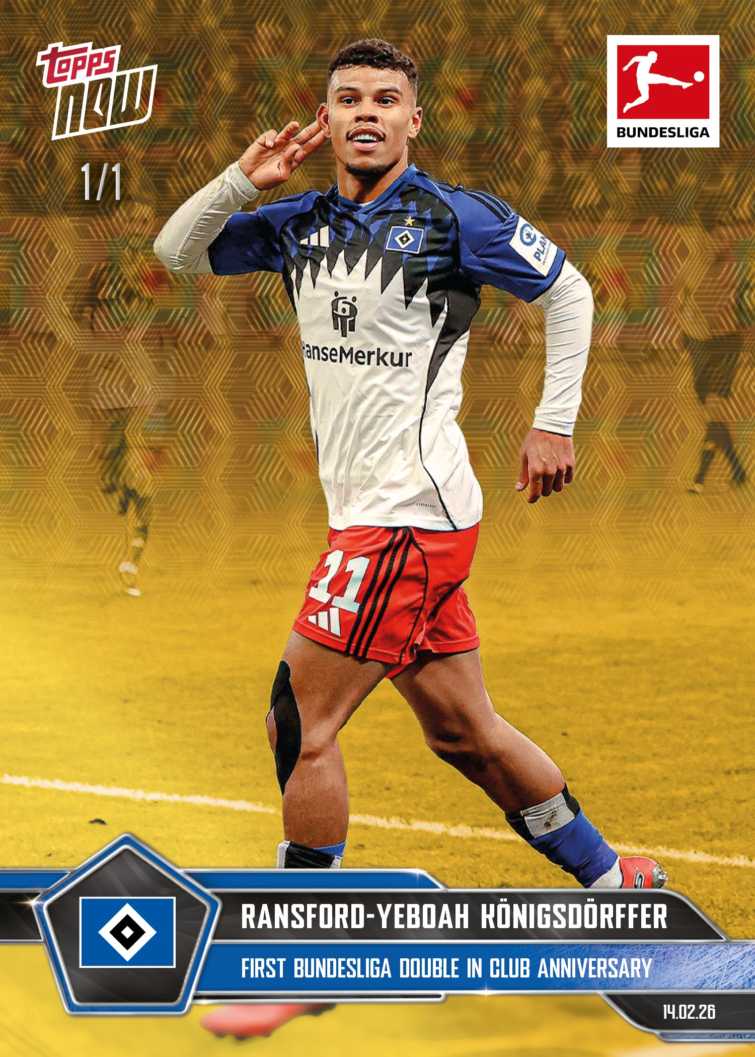 Ransford-Yeboah Königsdörffer - 2025-26 Bundesliga Topps NOW - Card 126 - PR: 736 - Image 2