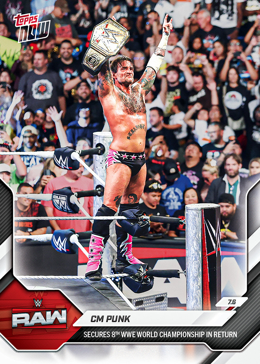 CM Punk - 2026 WWE Topps NOW - Card 70 - PR: 2495