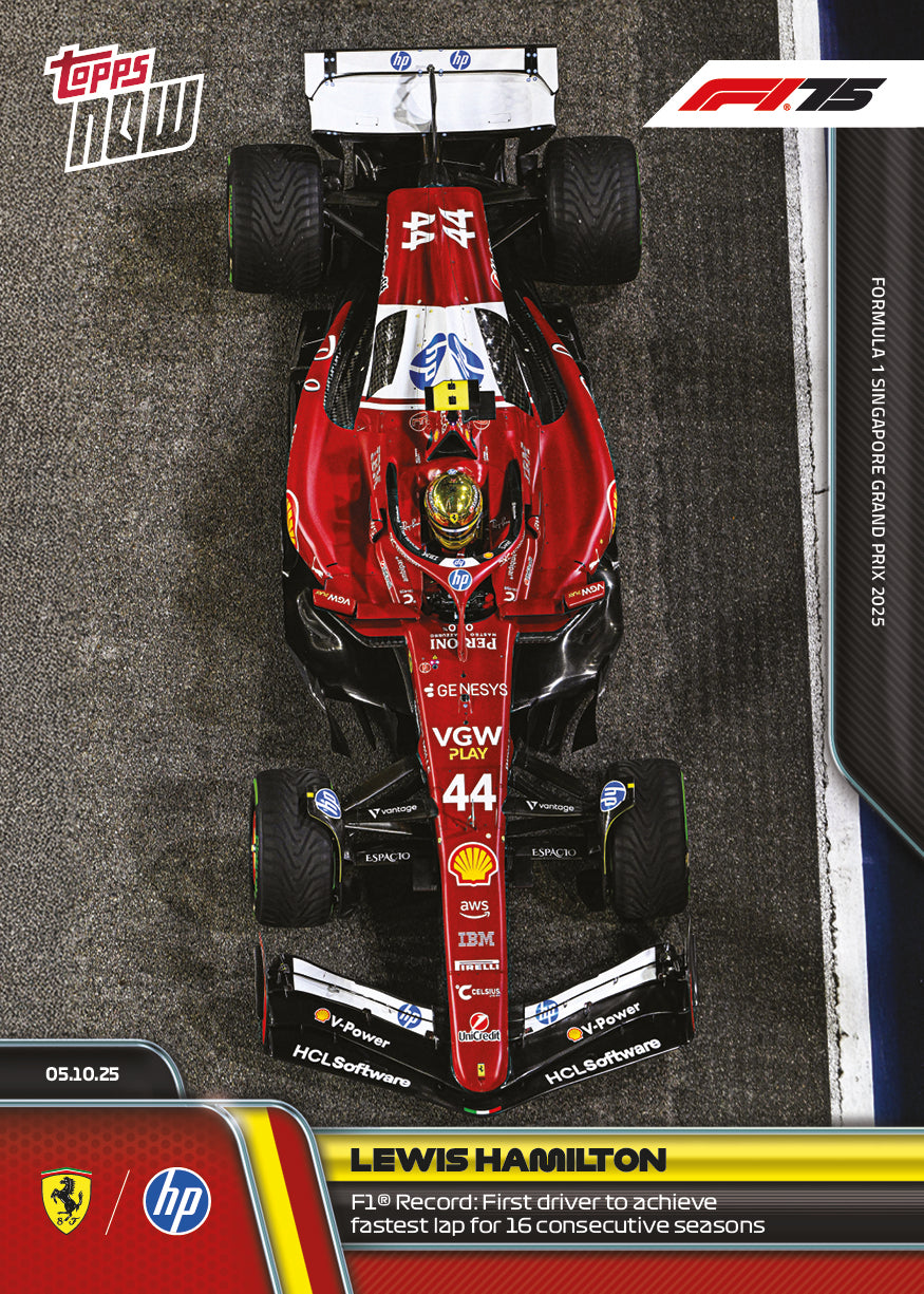 Lewis Hamilton - 2025 Formula 1 Topps NOW - Card 69 - PR: 4082