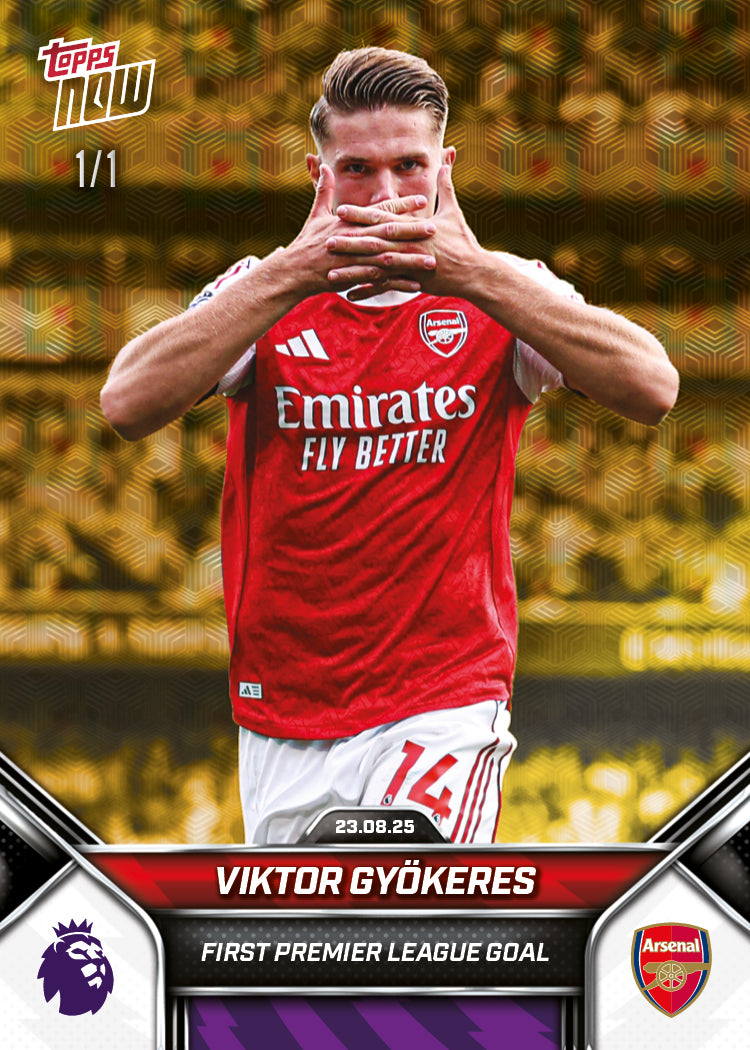 Alternative view of Viktor Gyökeres - 2025-26 Premier League Topps NOW - Card 8 - PR: 2331