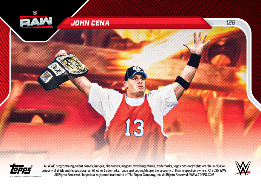 John Cena - 2025 WWE Topps NOW - Card 126 - PR: 3854 - Image 2
