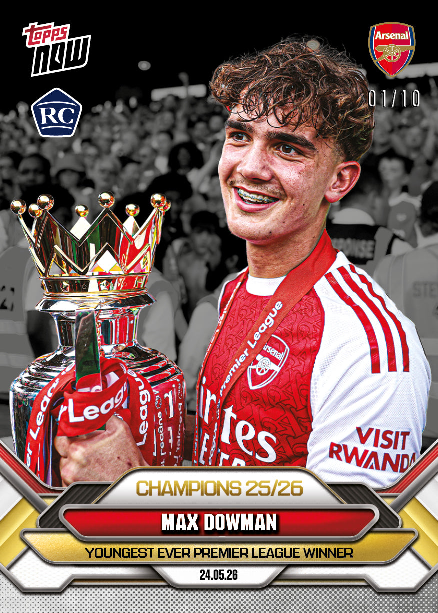 Max Dowman - 2025-26 Arsenal FC Topps NOW - Card 2 - PR: 18914 - Image 5
