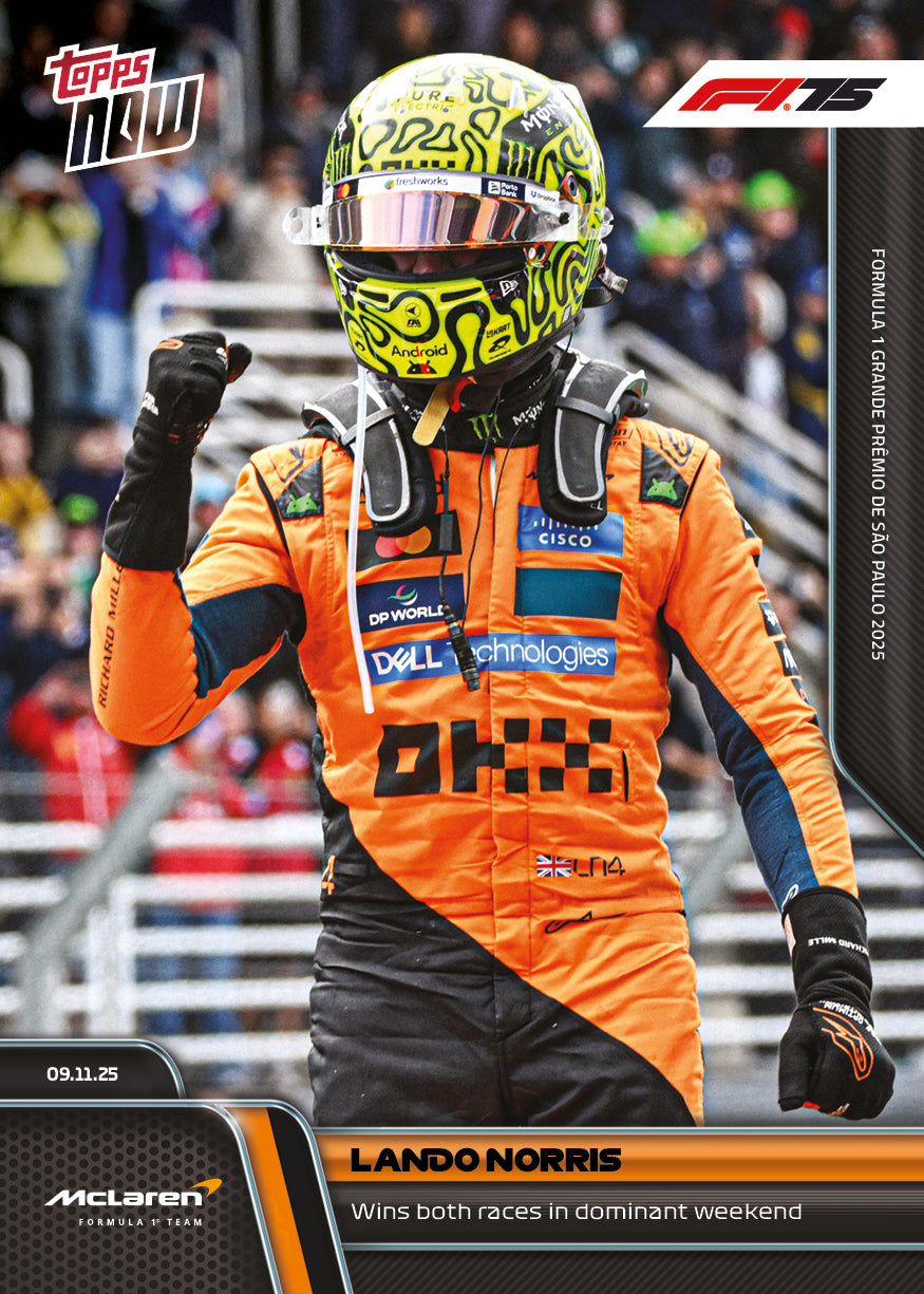 Lando Norris - 2025 Formula 1 Topps NOW - Card 75 - PR: 2682