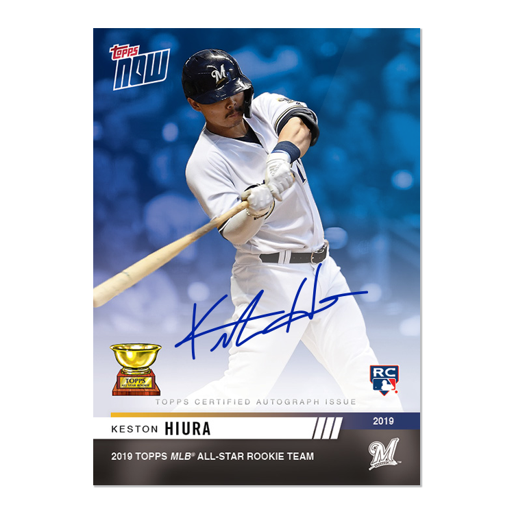 On-Card Auto # to 49 - Keston Hiura - MLB TOPPS NOW Card RC003B