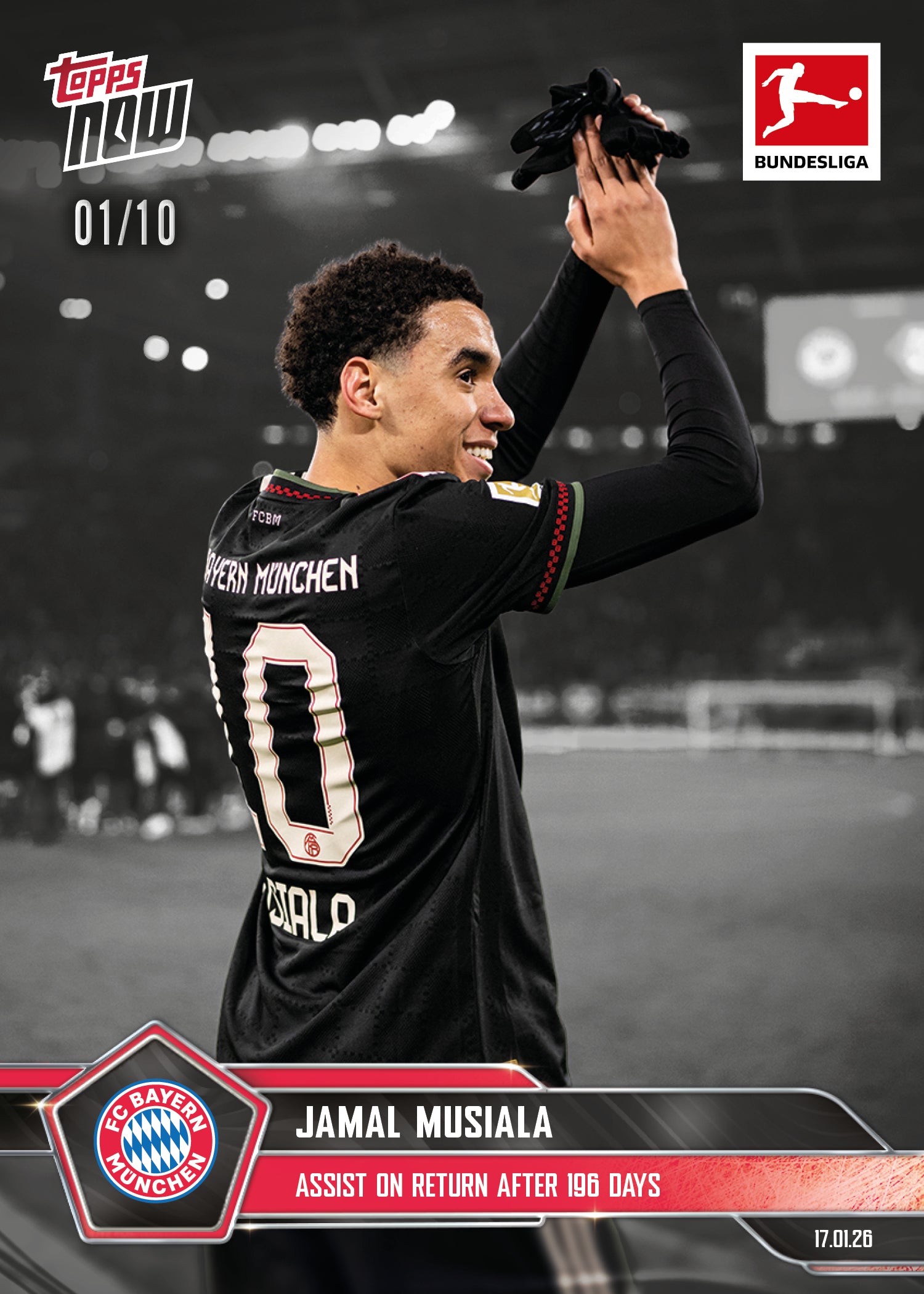 Jamal Musiala - 2025-26 Bundesliga Topps NOW - Card 102 - PR: 975 - Image 4