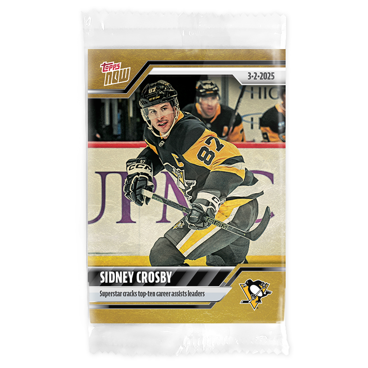 Sidney Crosby - 2024-25 NHL Topps NOW - Sticker # 123 Pack - PR: 395 - Image 2