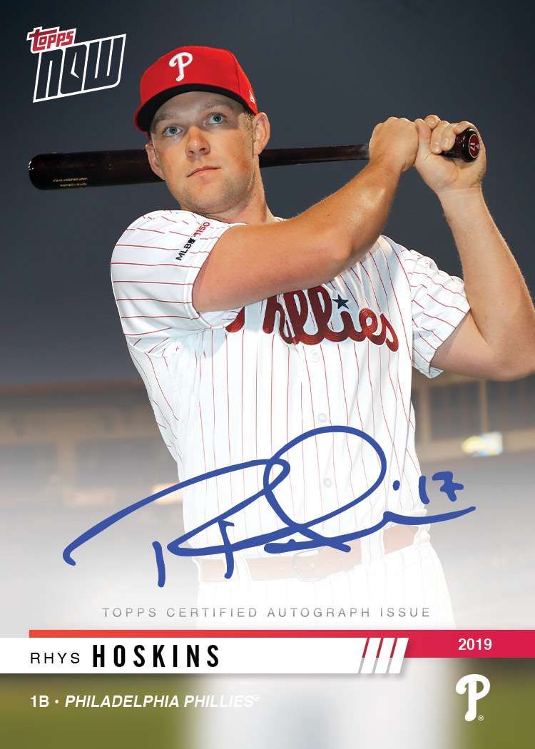 Alternative view of 2019 Philadelphia Phillies TOPPS NOW Road To Opening Day 16-Card Team Set - Autograph Edition - Print Run: 500