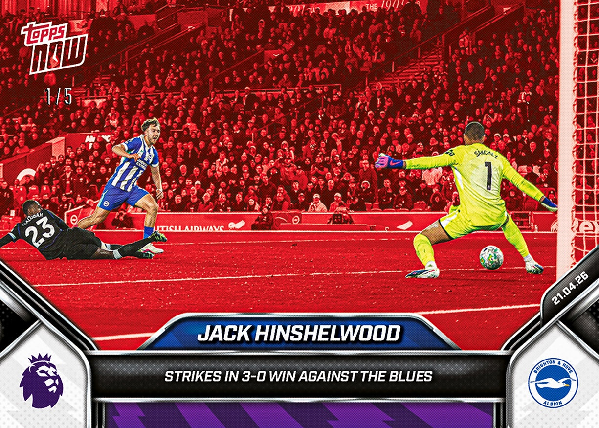 Jack Hinshelwood - 2025-26 Premier League Topps NOW - Card 179 - PR: 162 - Image 3