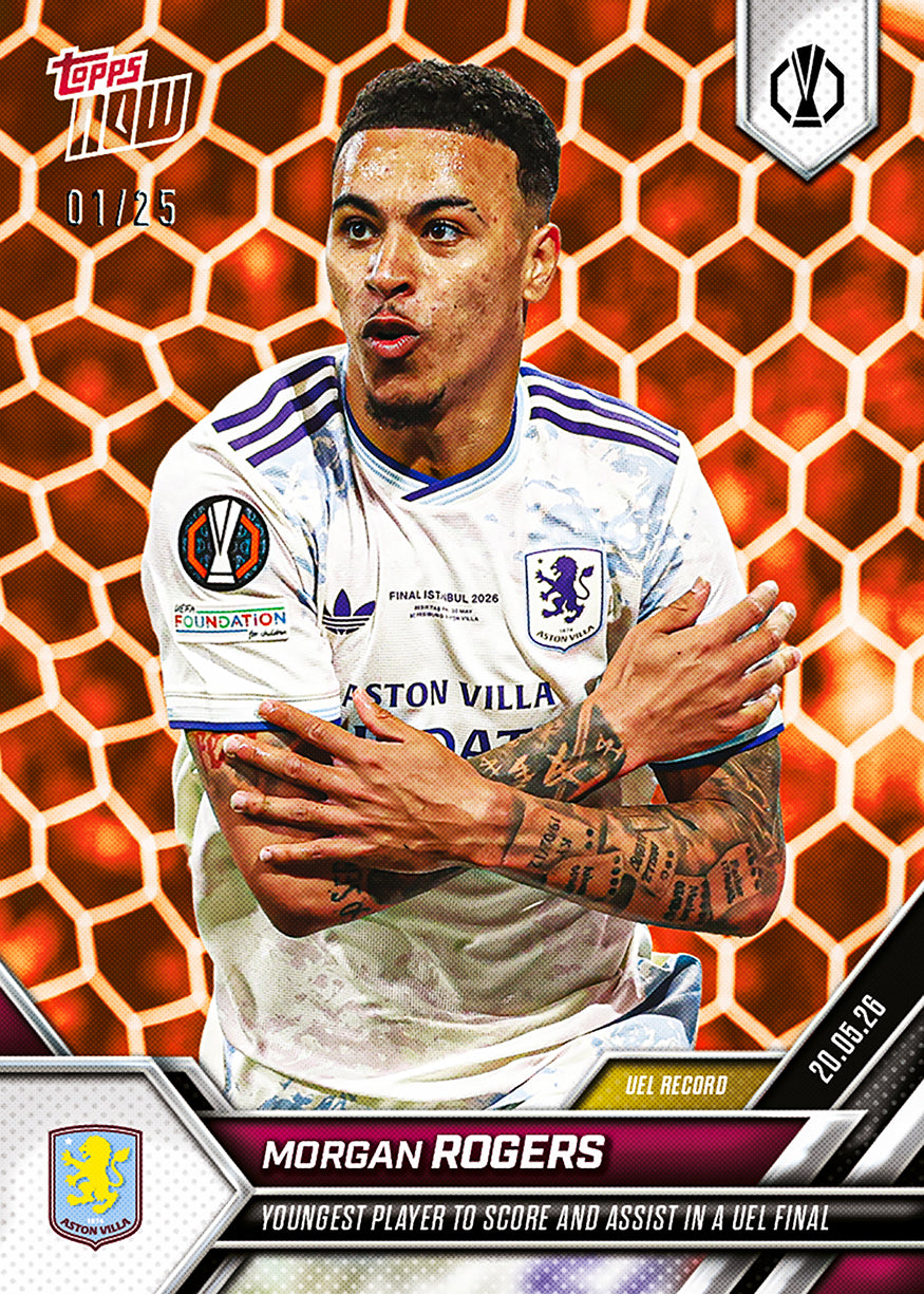 Morgan Rogers - 2025-26 UEL Topps NOW - Card 35 - PR: 1294 - Image 7