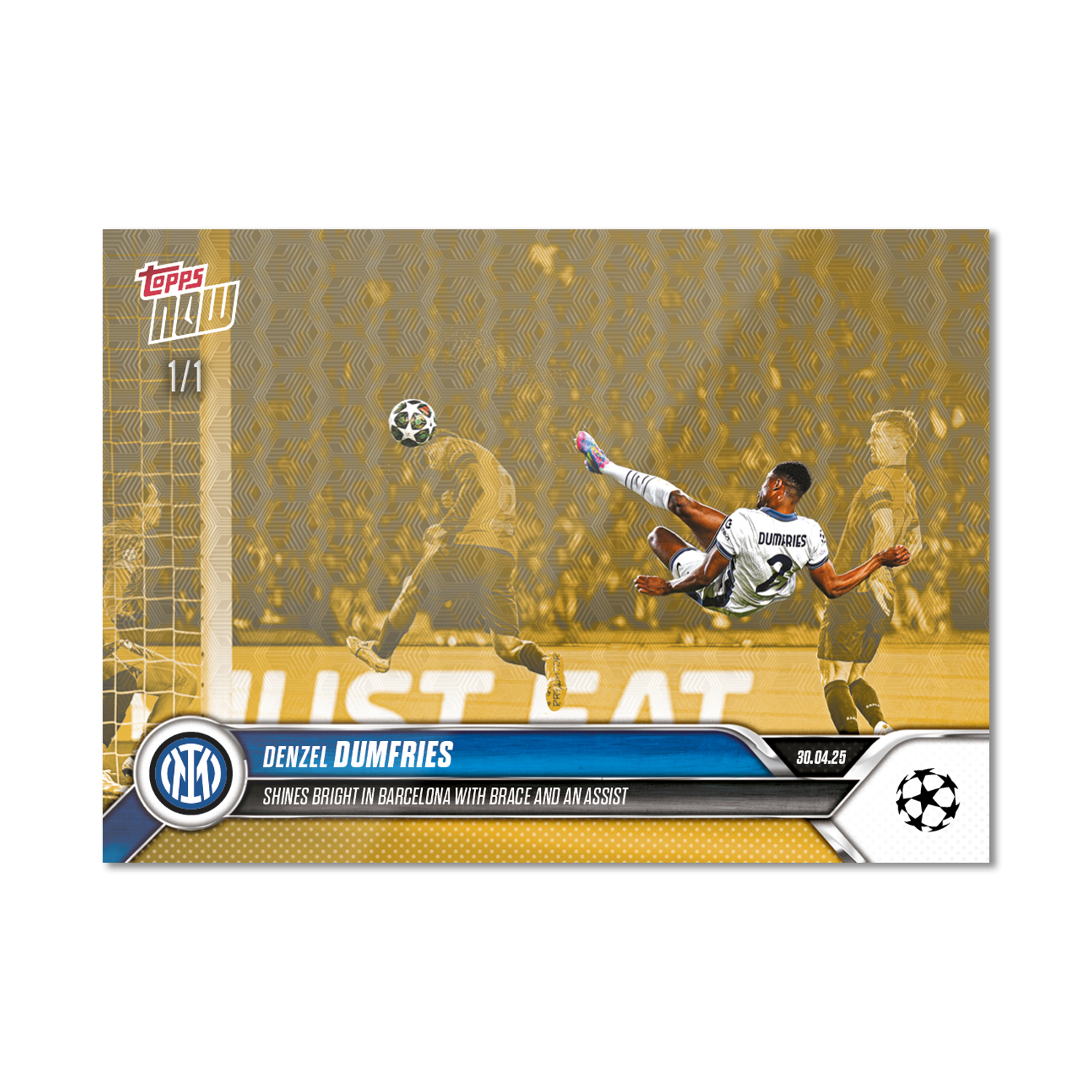 Denzel Dumfries - 2024-25 UCL Topps NOW - Card 151 - PR: 451 - Image 2