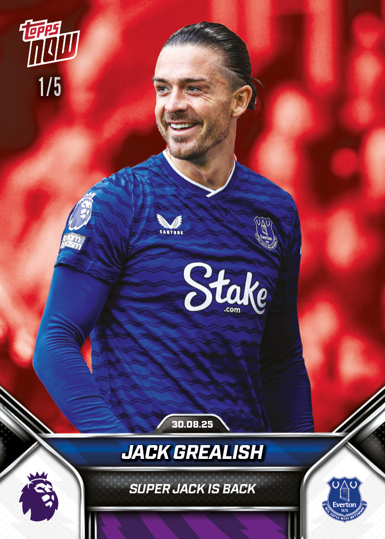 Jack Grealish - 2025-26 Premier League Topps NOW - Card 12 - PR: 675 - Image 3