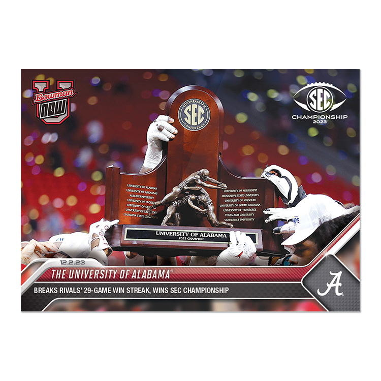 The University of Alabama - 2023 Bowman U NOW Football Card 37 - PR: 563