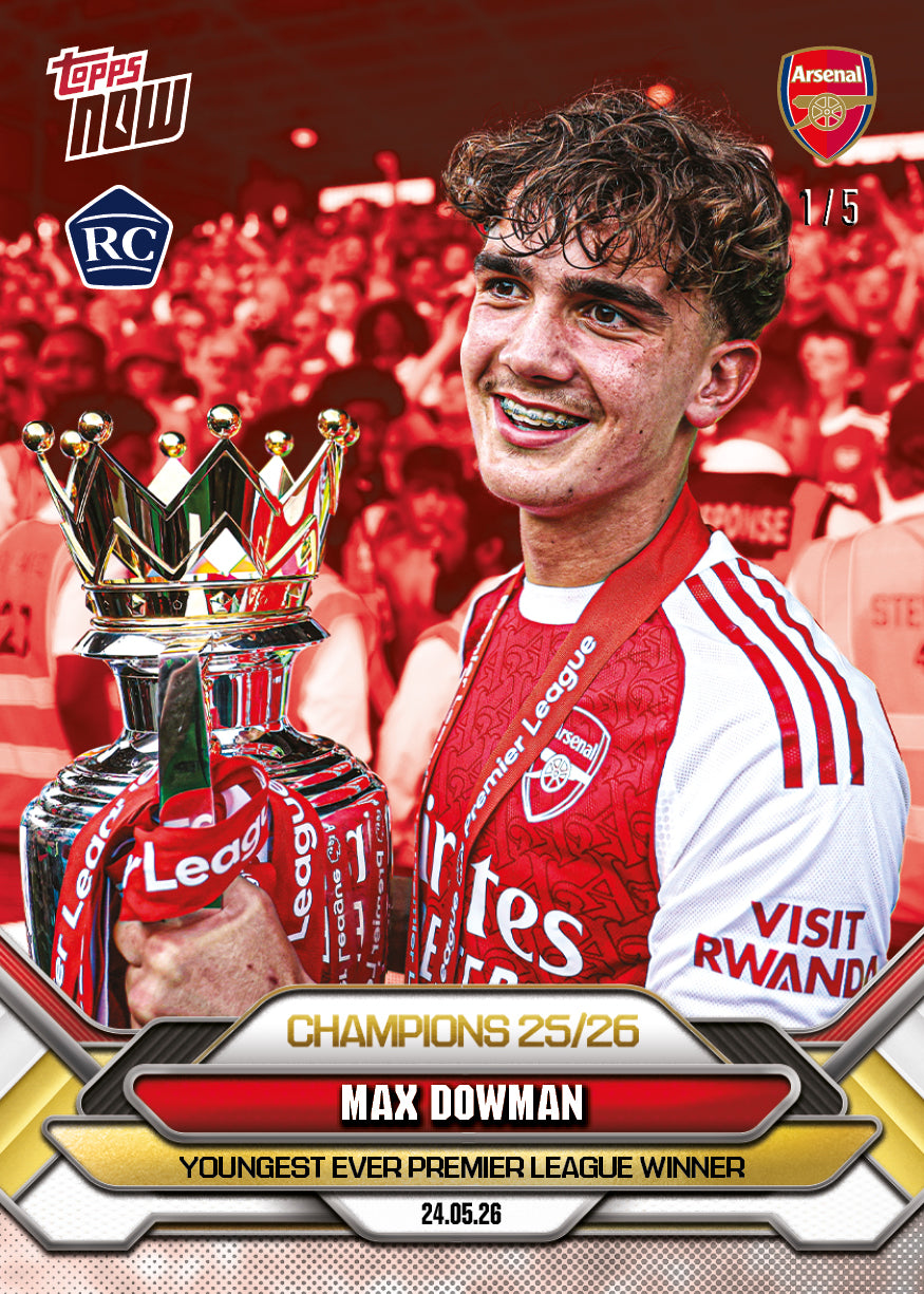 Max Dowman - 2025-26 Arsenal FC Topps NOW - Card 2 - PR: 18914 - Image 4
