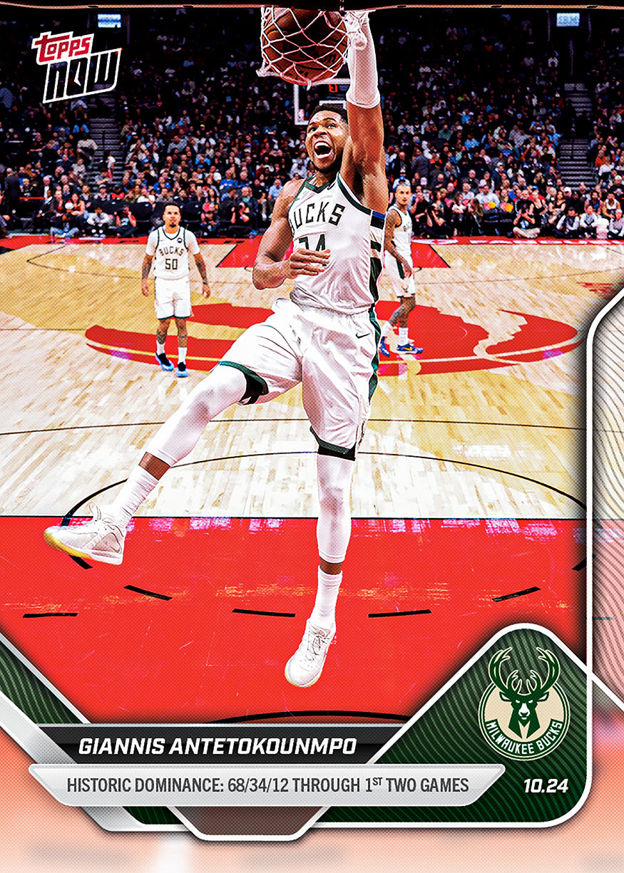 Giannis Antetokounmpo - 2025-26 NBA Topps NOW - Card 23 - PR: 1110