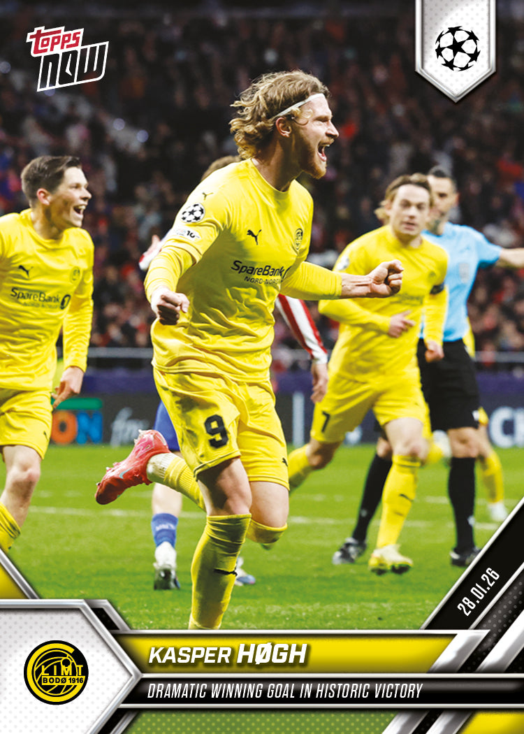 Kasper Høgh - 2025-26 UCL Topps NOW - Card 86 - PR: 222