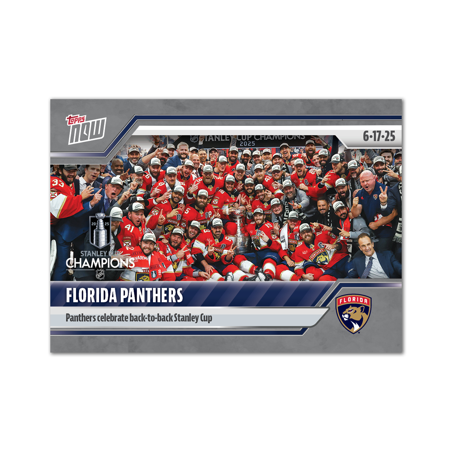 Florida Panthers - 2024-25 NHL Topps NOW - Sticker # 210 Pack - PR: 1105