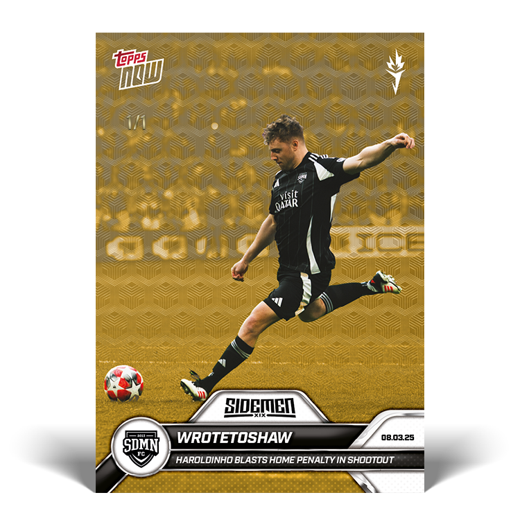 Wrotetoshaw - 2025 Sidemen Charity Match Topps NOW Card 15 - LOOK FOR AUTO - PR: 291 - Image 3