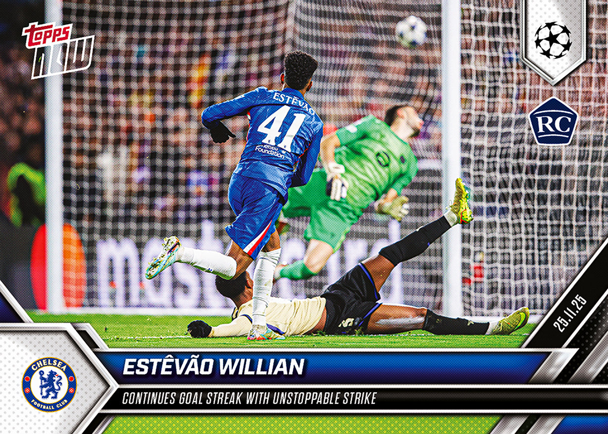 Estêvão Willian - 2025-26 UCL Topps NOW - Card 52 - PR: 7977