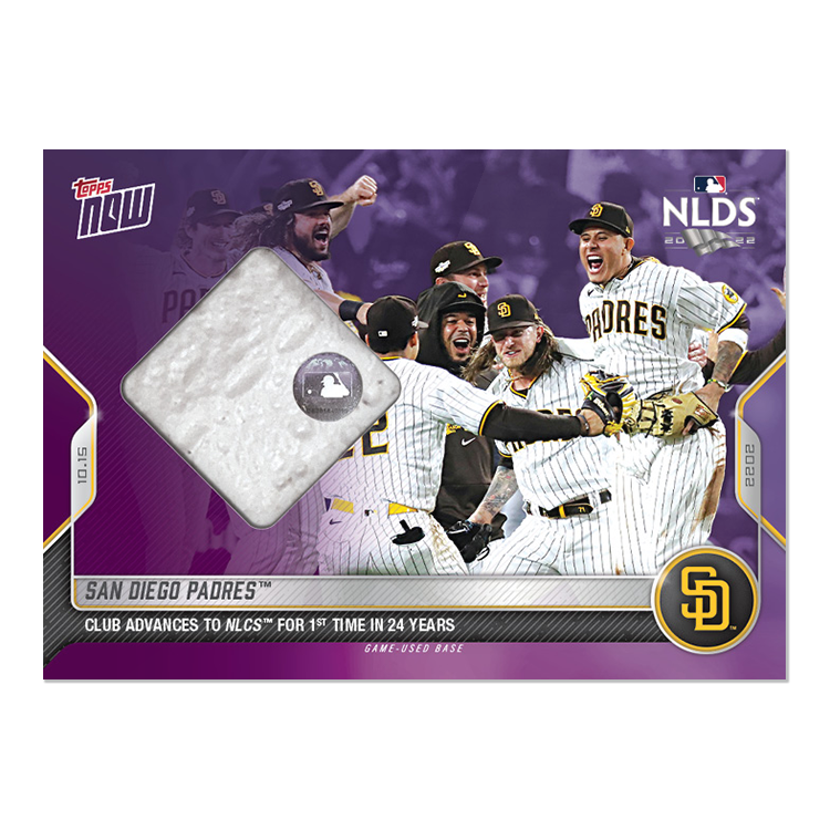 Game-used Base-Relic # to 25 - San Diego Padres - 2022 MLB TOPPS NOW Card 1090C
