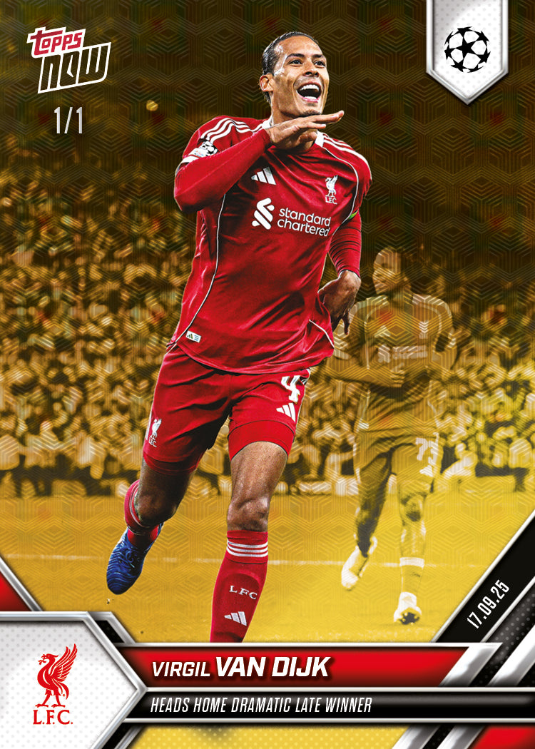 Virgil van Dijk - 2025-26 UCL Topps NOW - Card 15 - PR: 585 - Image 2