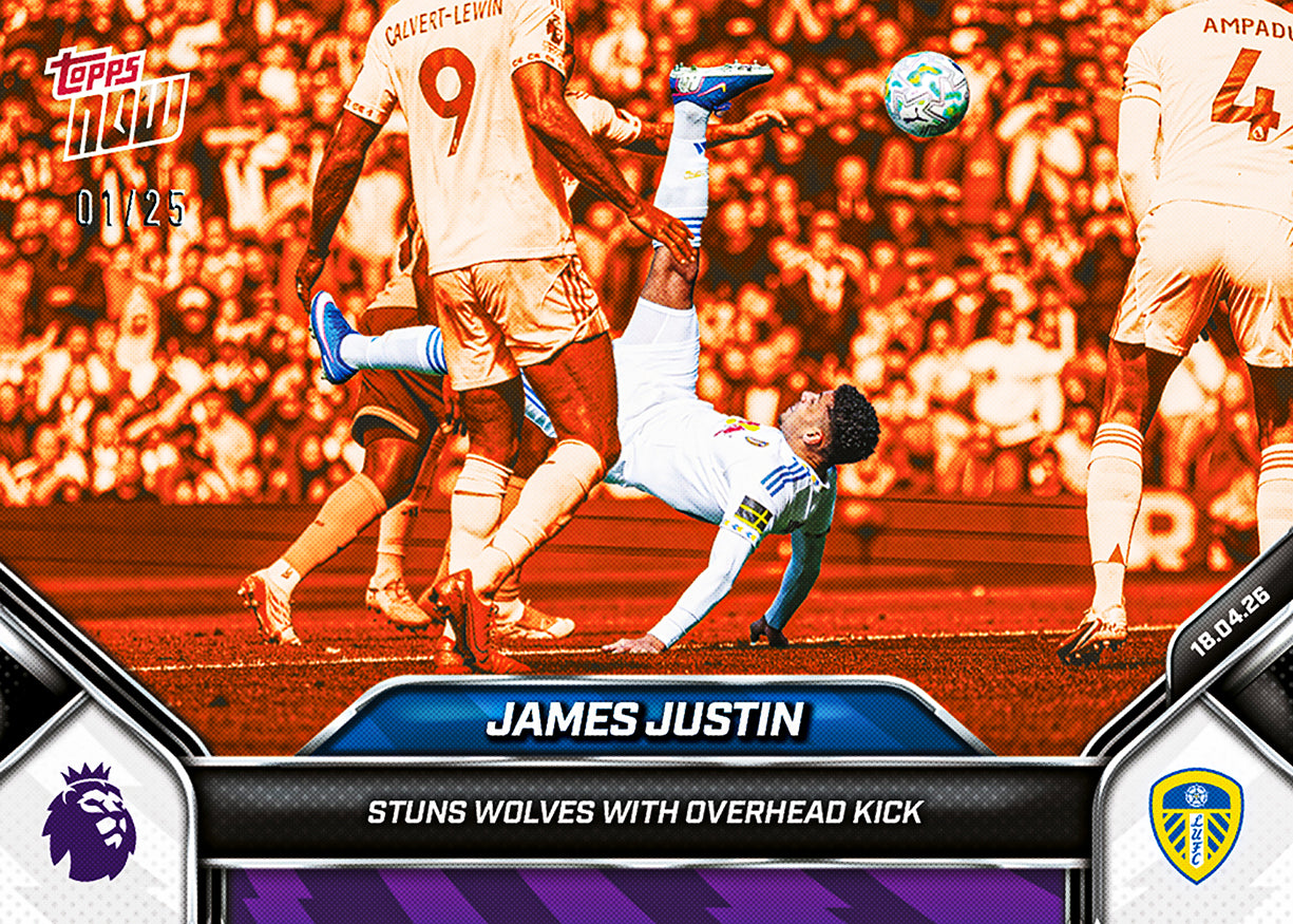 James Justin - 2025-26 Premier League Topps NOW - Card 173 - PR: 244 - Image 5