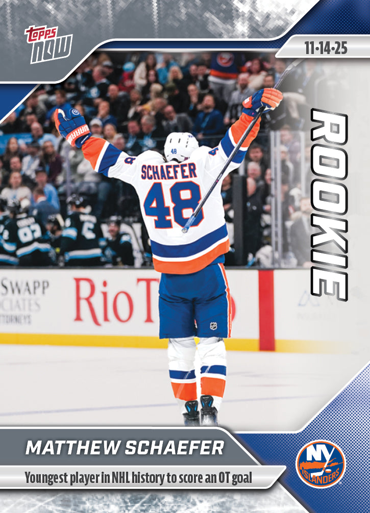 Matthew Schaefer - 2025-26 NHL Topps NOW - Sticker # 37 Pack - PR: 2130