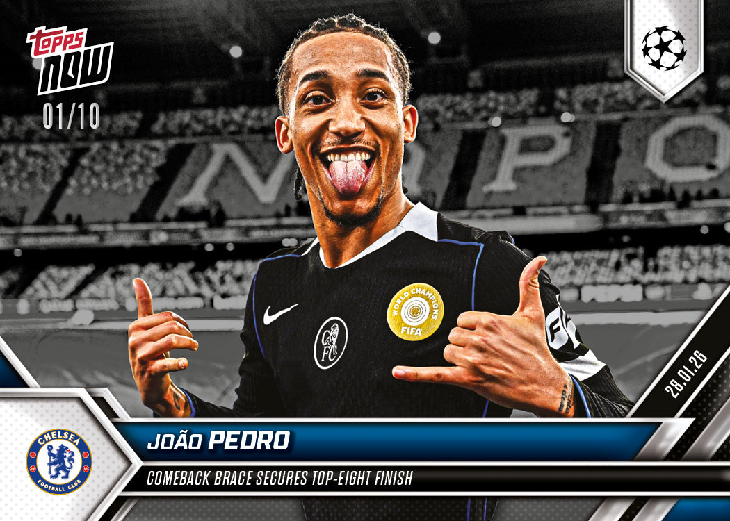 João Pedro - 2025-26 UCL Topps NOW - Card 83 - PR: 585 - Image 4
