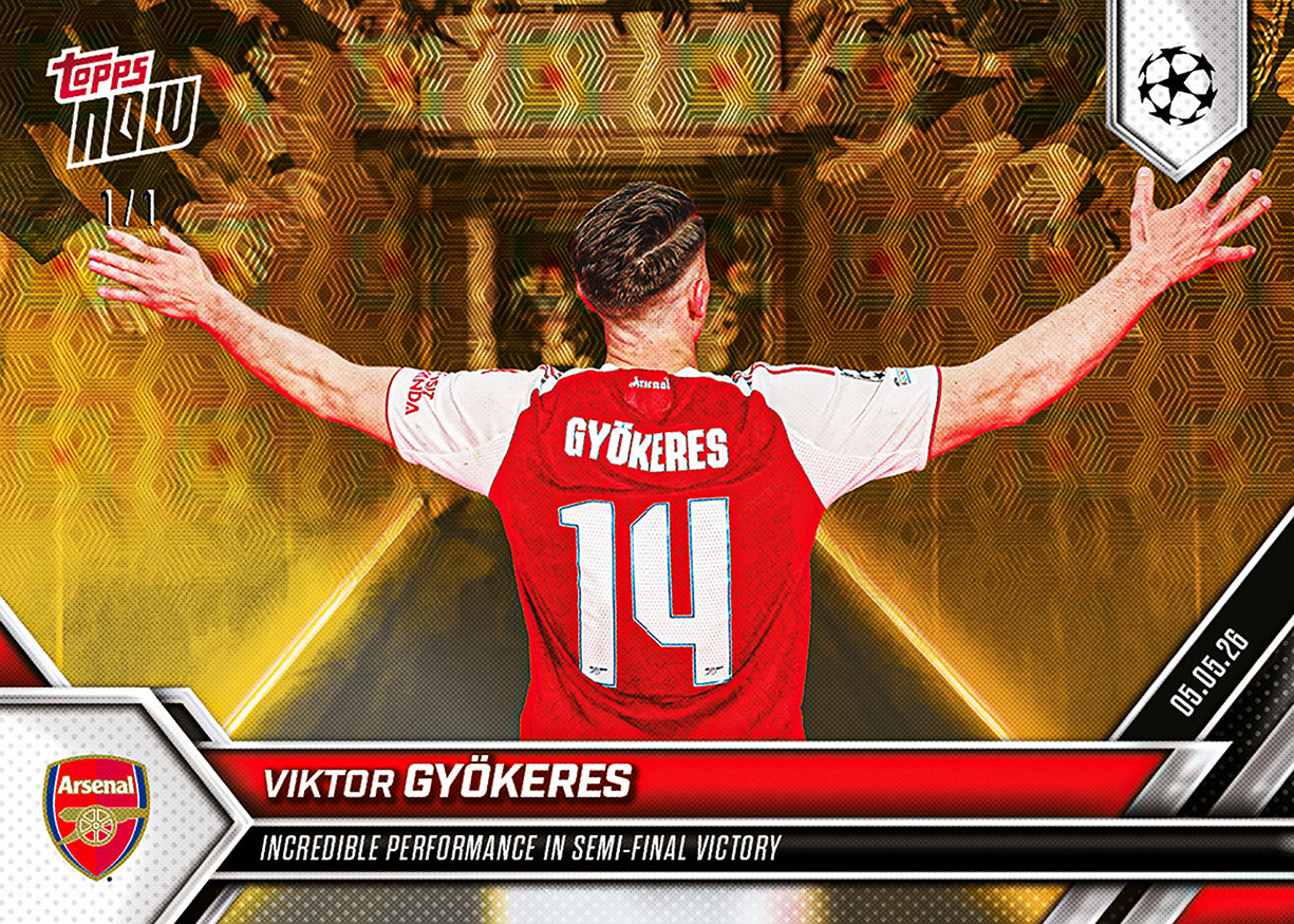 Viktor Gyökeres - 2025-26 UCL Topps NOW - Card 133 - PR: 2271 - Image 2