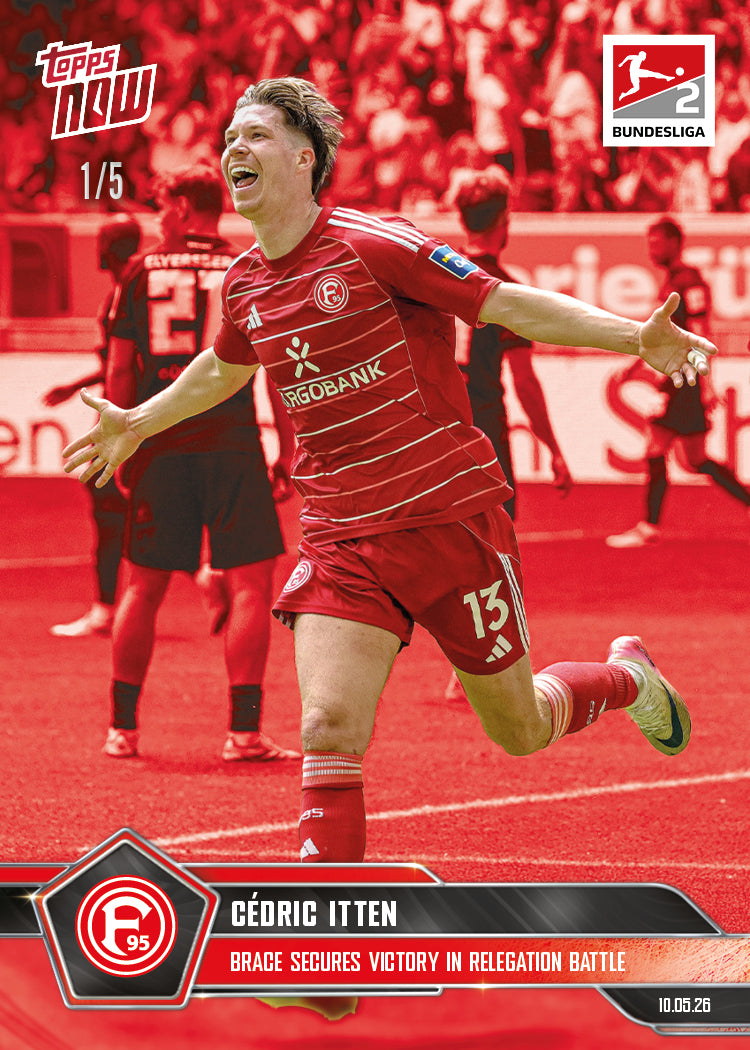 Cedric Itten - 2025-26 Bundesliga Topps NOW - Card 192 - PR: 179 - Image 3